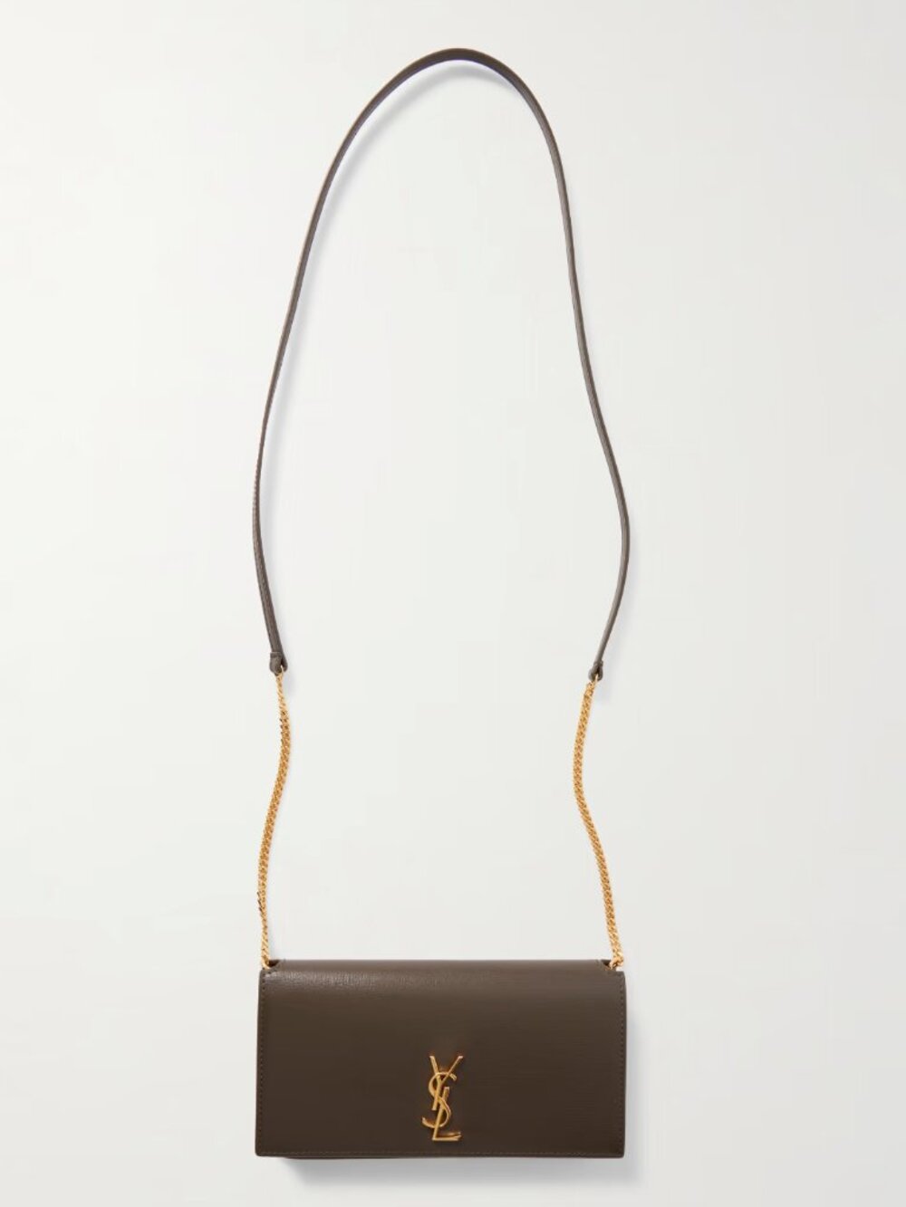 SAINT LAURENT Cassandre Strap leather phone case